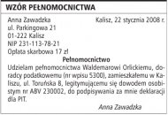Wzór pełnomocnictwa (Rozmiar: 32761 bajtów)